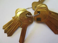 Lot 10 pc  M12 Key Blanks / For Master Padlock / M12 1092D Key Blank/ Ilco USA