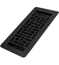 Decor Grates AJH410-BLK Floor Register, 4x10, Black