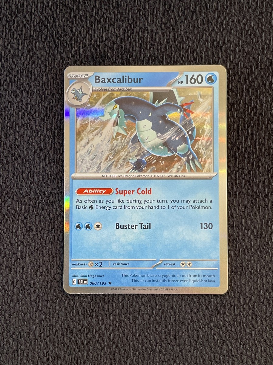 baxcalibur pokemon card value Baxcalibur Paldea Evolved 060/193 Pokemon TCG Card NM/M Holo