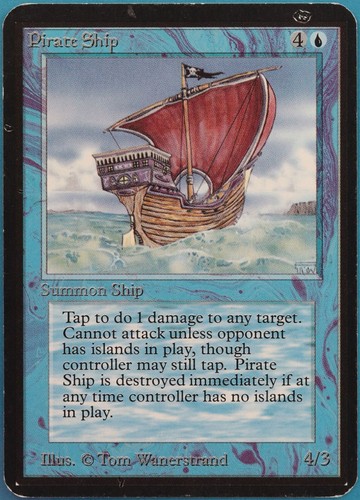 Pirate Ship Alpha PLD Blue Rare MAGIC THE GATHERING CARD (ID# 334511) ABUGames