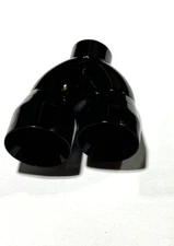 Exhaust Tip 3.00" Inlet 4.00" Outlet 9.00" long Dual Double Wall Slant Black