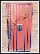 HEAVY DUTY STEEL SECURITY DOOR, GATE. METAL GARDEN SIDE GATE / WROUGHT IRON GATE