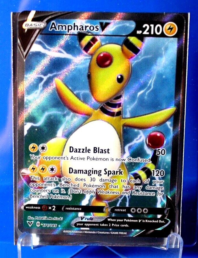 Ampharos V HP210 2022 Collectible *Ultra Rare* Pokemon Card No