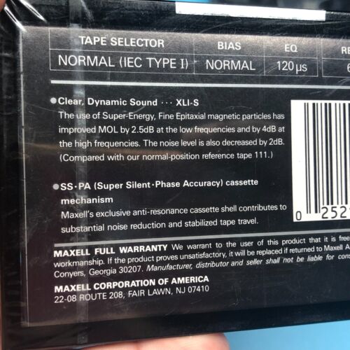 3er Set NEUE Maxell XLI-S 60 Minuten Typ I superfeine Epitaxial Kassetten - Bild 12 von 13