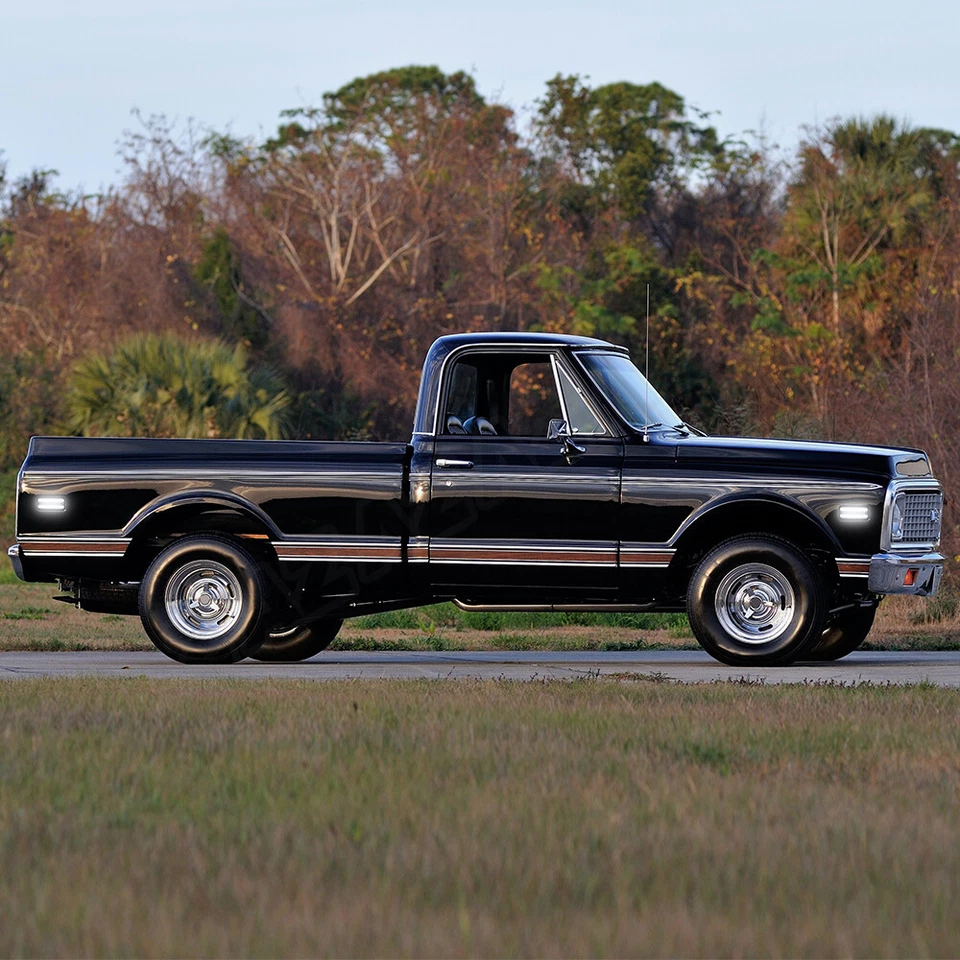 For 1968-1972 Chevy C10 GMC C15 C25 K15 Pickup LED Front Rear Side Marker Lights - Image 3 of 4
