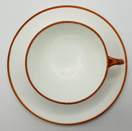 Bodley Aesthetic Movement Orange Branch Handle Duo, Cup & Saucer - circa 1871 - Picture 9 of 18