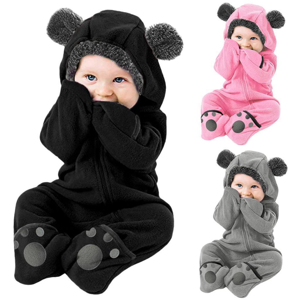 Para Bebe Recien Niño Niña Conjuntos De Lana Gruesa Monos Para Frio | eBay