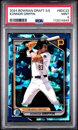 2024 Bowman Draft Chrome Sapphire Konnor Griffin RC Rookie🔥PSA 9🔥LOW POP🔥