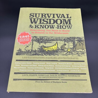 Survival Wisdom & Know-How From Stackpole Books 2007 Reprint Softcover 13x11x1