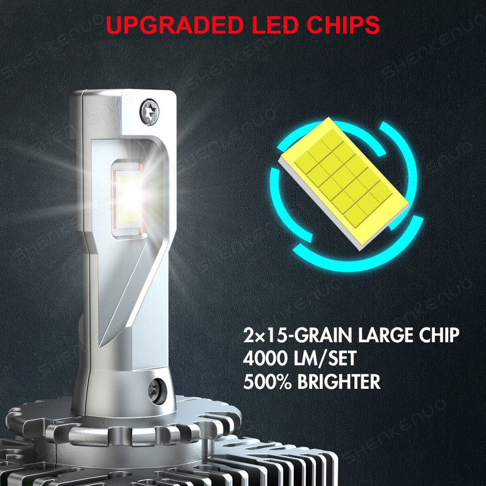 For Lincoln Continental 2017-18 - LED Headlight Bulb 6000K Low & High Beam Qty2 - Image 4 of 4