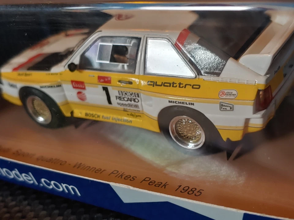 Spark Model 44pp85 AUDI QUATTRO S1 M. Mouton WINNER PIKES PEAK 1986 - 1:43 Rare - Immagine 4 di 4