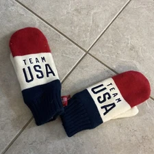 New! TEAM USA Adult Mittens Gloves Official Olympic Apparel Red White Blue