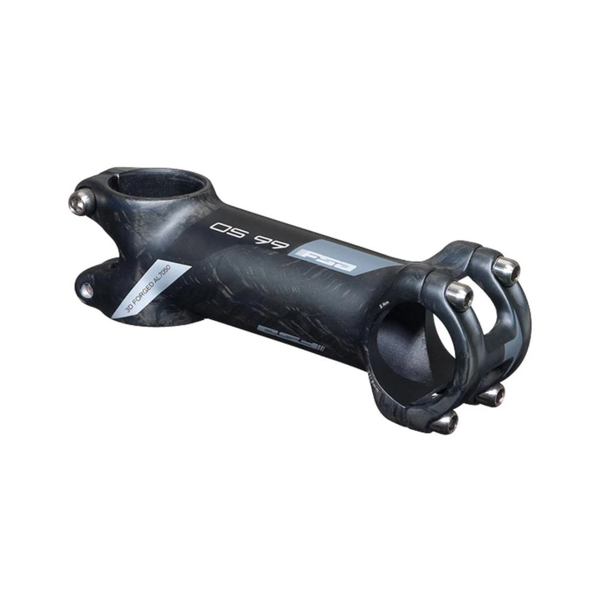 Attacco Manubrio Regolabile Per Bici MTB, 31.8x110mm, Alu Nero, Angolo 0-60°, 1 1/8