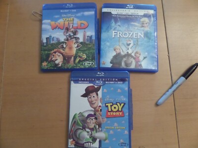 The Wild + Toy Story & Frozen By Disney  [Blu-ray] 3 Disney Movies