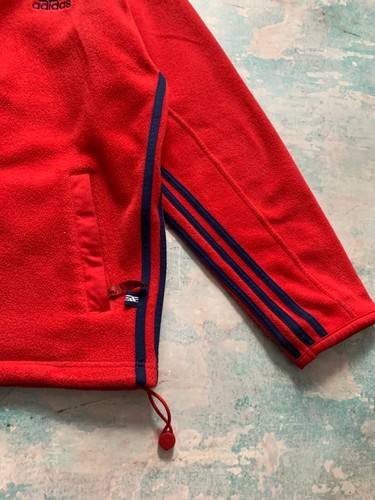 Vintage Adidas Fleece Full Zip Jacket 1990s men’s size Large Red Outdoor Life - Picture 14 of 24