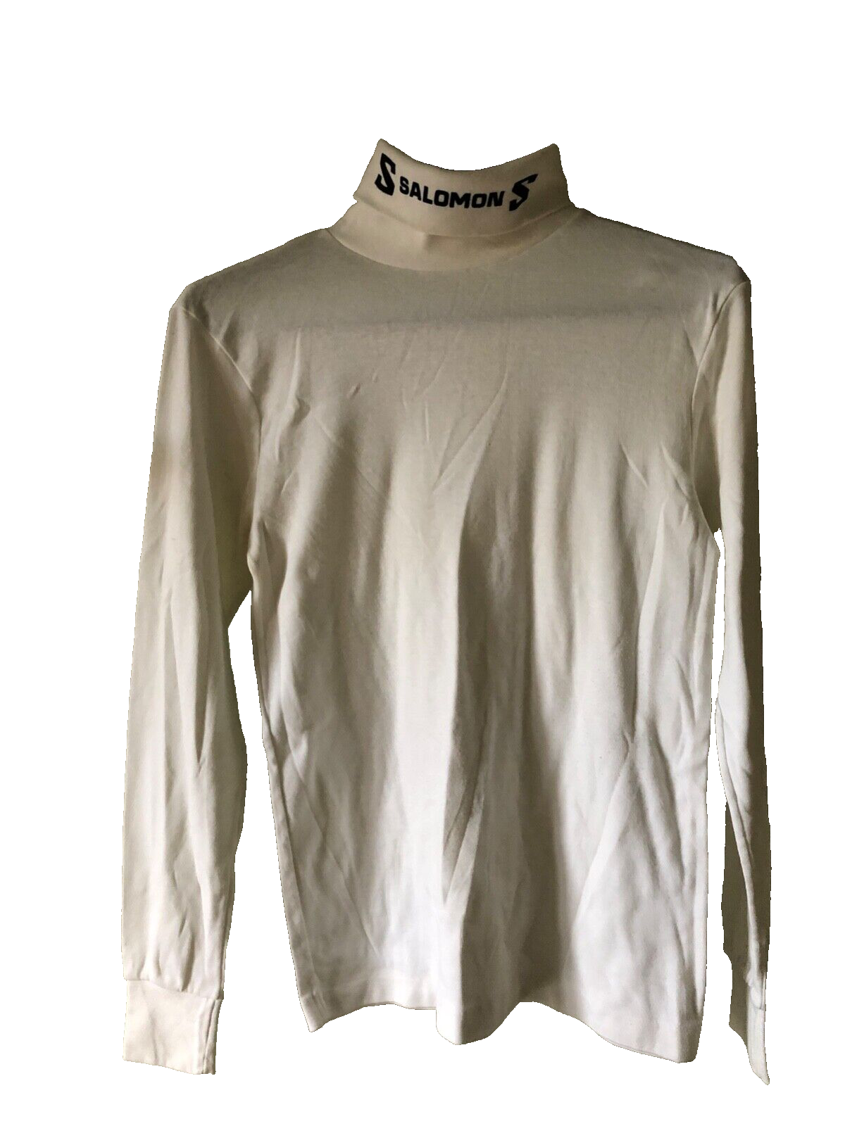 Maglione sci Salomon vintage anni 90 80 sottomaglia bianco tartaruga M made in USA