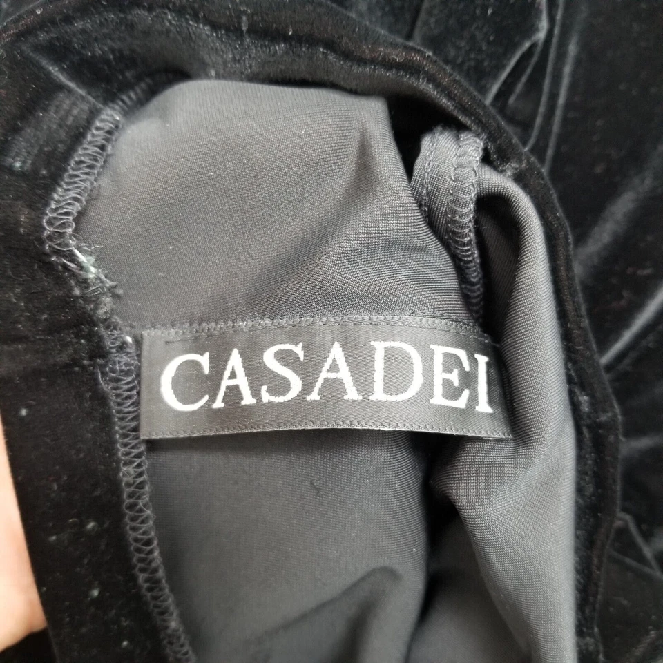 Casadei Skirt Womens Small Black Velour Long 26x41 - Image 4 of 4