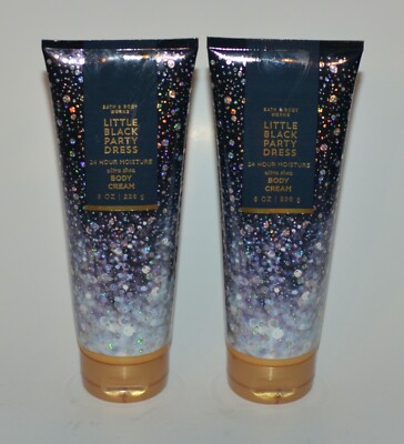2 BATH & BODY WORKS LITTLE BLACK PARTY DRESS ULTRA SHEA BODY CREAM LOTION 8 OZ