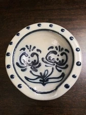 Vintage 1980 Stamped Wisconsin Pottery Salt Glazed Spoon Rest