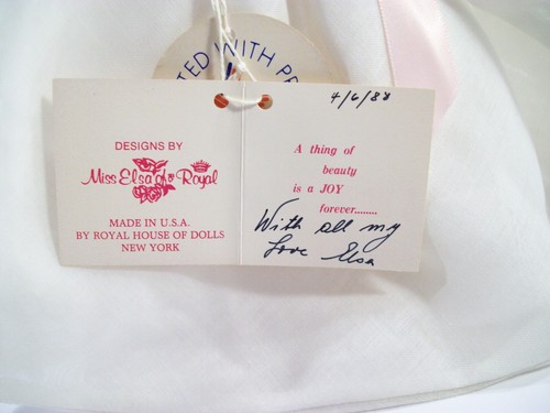 Muñeca Real de Miss Elsa Blancanieves 11" Muñeca Vinilo, Princesa, Etiqueta Firmada - Imagen 6 de 7