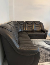 eck couch leder gebraucht Maße 270x200 schwarze plus sessel