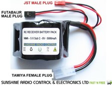 RC Receiver RX 5000mAh 6V NiMh SubC Hump Battery Pack 1/5th Scale Petrol Trucks 