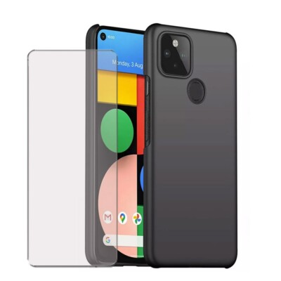 Für Google Pixel 4a 5G 6.2'' Hülle - Slim Hard Case Matt Cover + Displayschutz