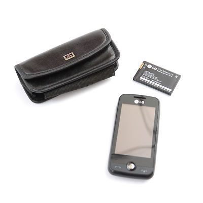 LG Cookie Fresh GS290 Handy, schwarz, ohne Simlock, Tasche