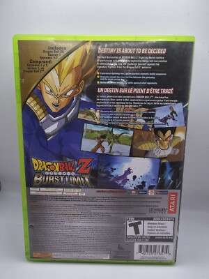 Dragon Ball Z Burst Limit Xbox 360 Complete in Case w/ Bonus DVD