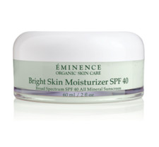 Eminence Organic Bright Skin Moisturizer SPF 40, 2oz
