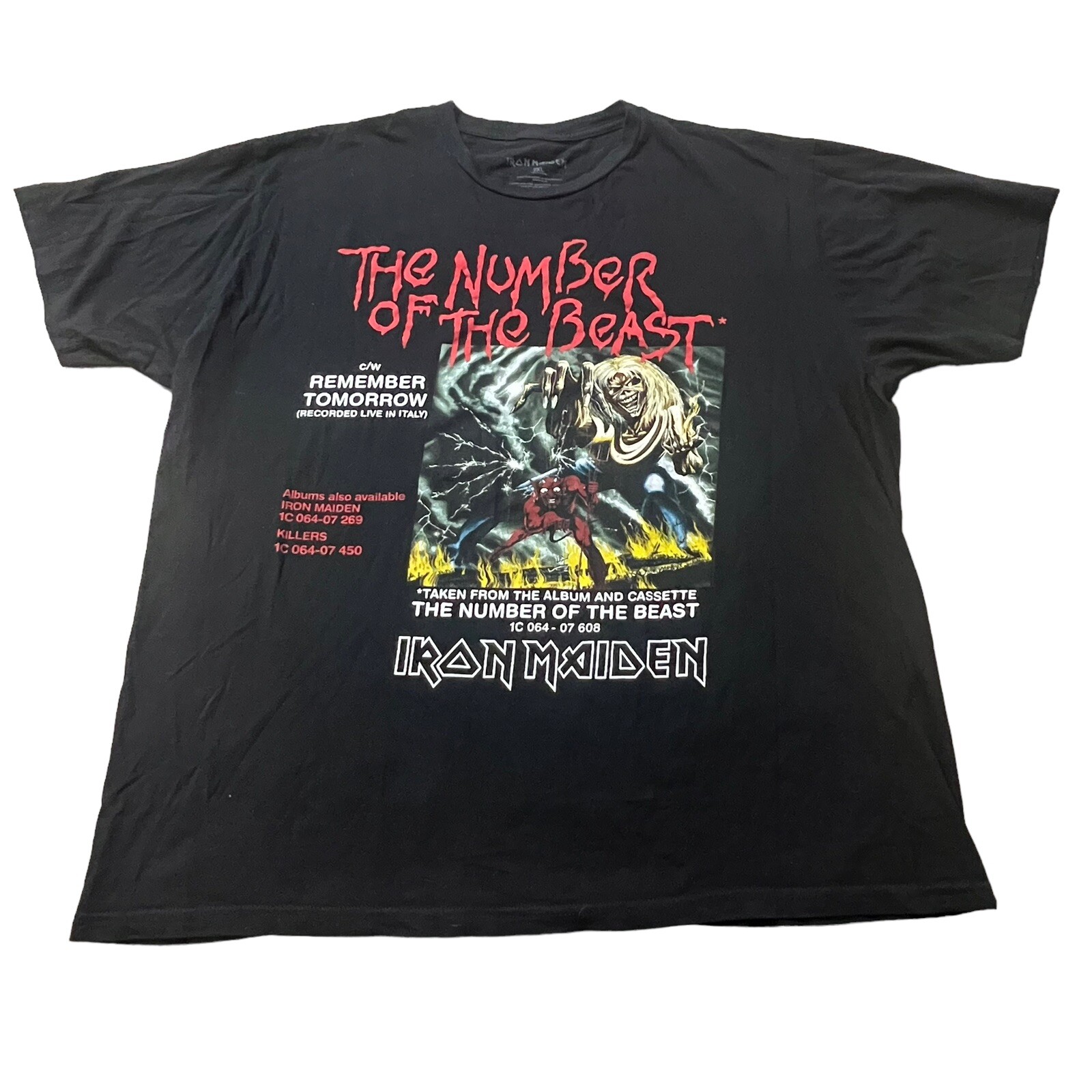 Fruit of the Loom Iron Maiden Band T-Shirt, Men's XL cotton black type Vintage Second Hand