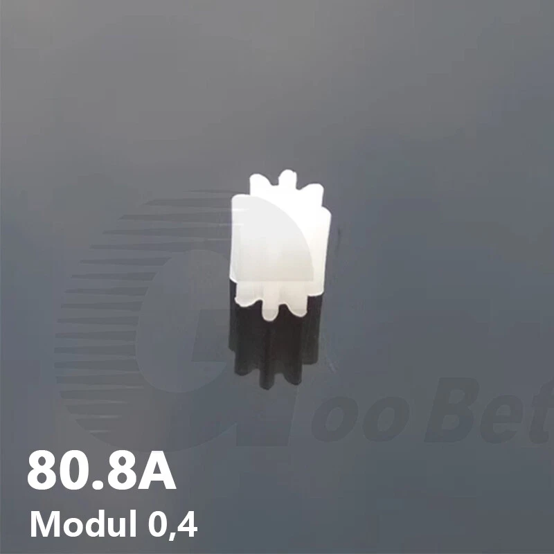 Modul 0,4 Kunststoff 8 Zähne Motor Ritzel Zahnrad für 0,8mm Welle RC Auto 80.8A - Bild 1 von 1
