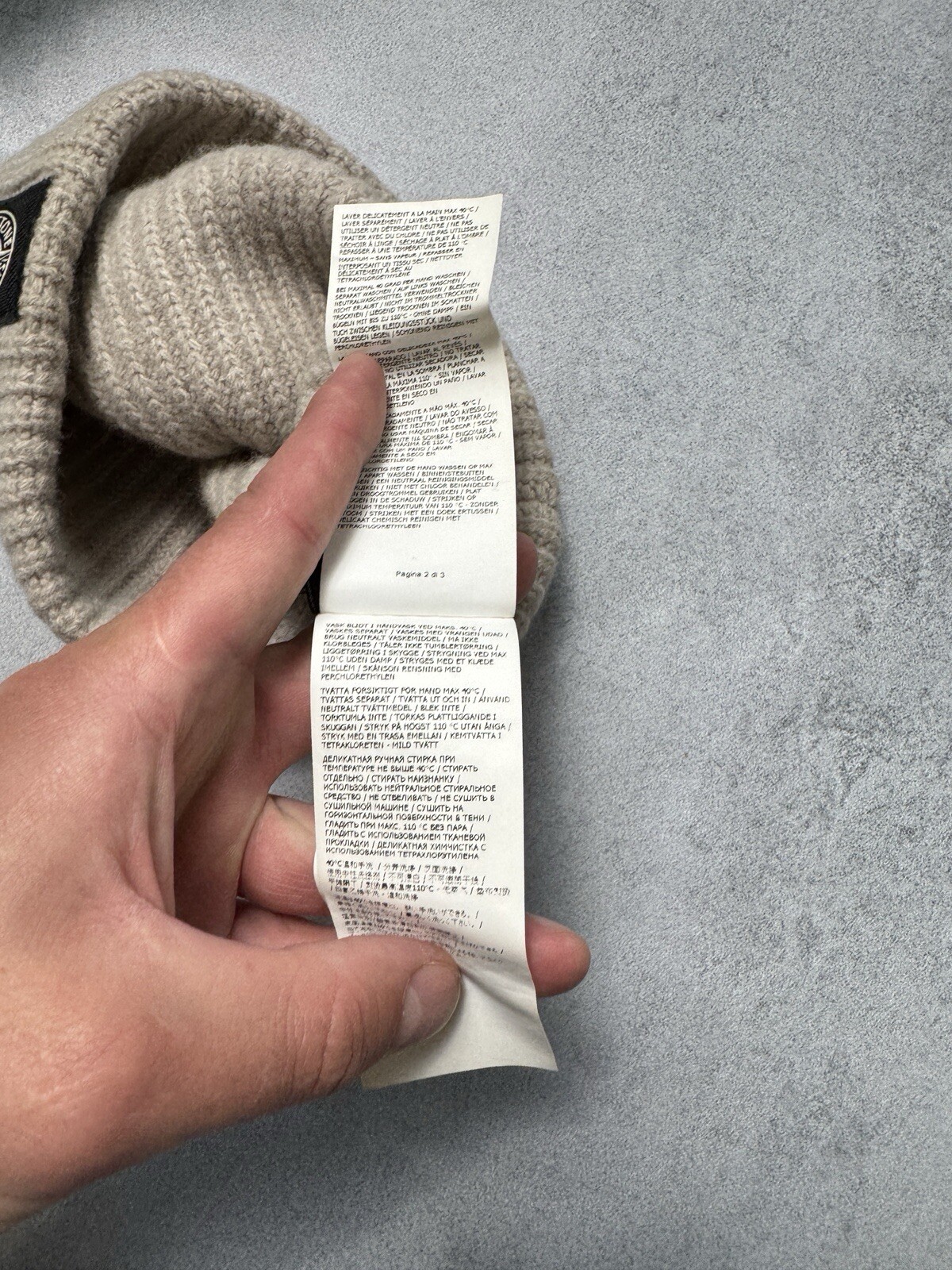 Stone Island Patch Program Wool Hat Grey Men - image 10