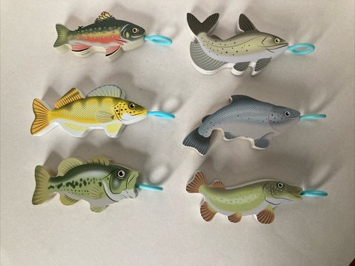 Melissa & Doug Lets Explore Fishing Play Set Lot of 6 Replacement Wooden Fish