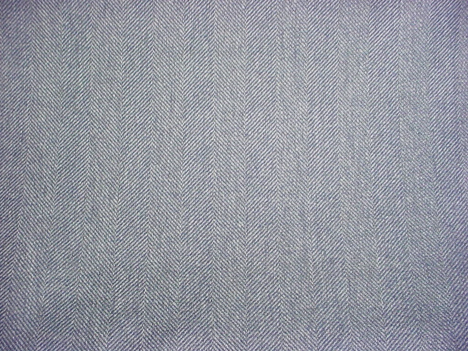 3Y Lee Jofa Mulberry Home H101 Blue Wool Herringbone Drapery Upholstery Fabric - Image 2 of 4