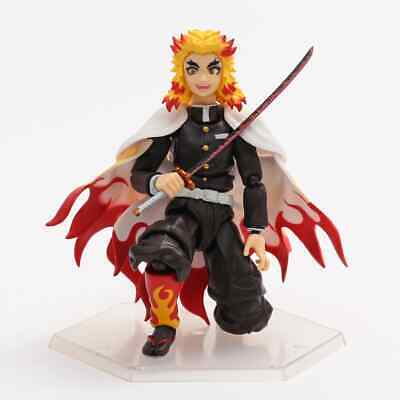 Demon Slayer Kyojuro Rengoku Squatting Ver PVC Figure Collectible  Brinquedos Model Gift Doll