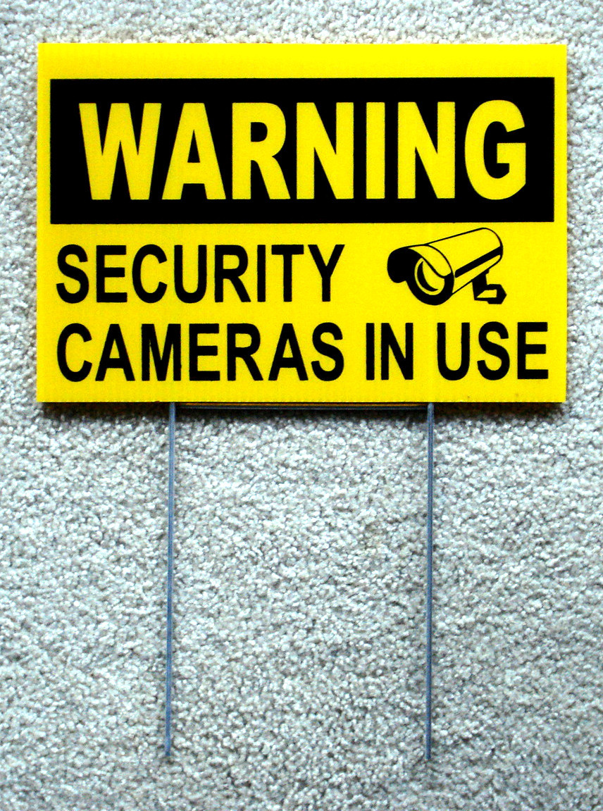 In Use Coroplast  Yard Sign 8x12  W/ Stake  Security