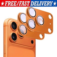 2 Pack For iPhone 17 Pro Max/17 Pro Tempered Glass Metal Camera Lens Protector