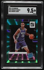 2022 Donruss Rated Rookie Holo Green Laser Keegan Murray #204 SGC 9.5 Mint+ 14dq