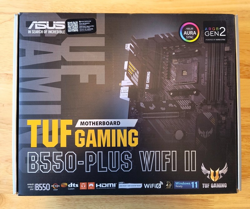 ASUS TUF Gaming B550-PLUS WiFi II Motherboard AMD B550, AM4, ATX, 4 DDR4, HDMI