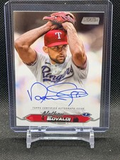 Nathan Eovaldi 2024 Topps Stadium Club Rookie On Card Auto (RC) - Rangers. rookie card picture