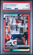 2023 PLL Snapshot Marcus Holman Red /10 PSA 9 - Lacrosse Card