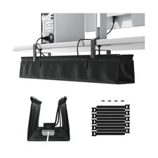 No Drill Under Desk Cable Management Tray - 36" Clamp/Screw Desk Co... Fast Ship