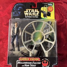 1997 Kenner Star Wars The Power Of The Force Gunner Station Millennium Falcon Ss