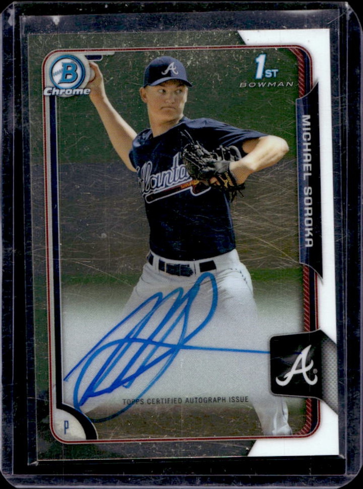 2015 Bowman Draft Michael Soroka Chrome Auto #BCA-MS Braves