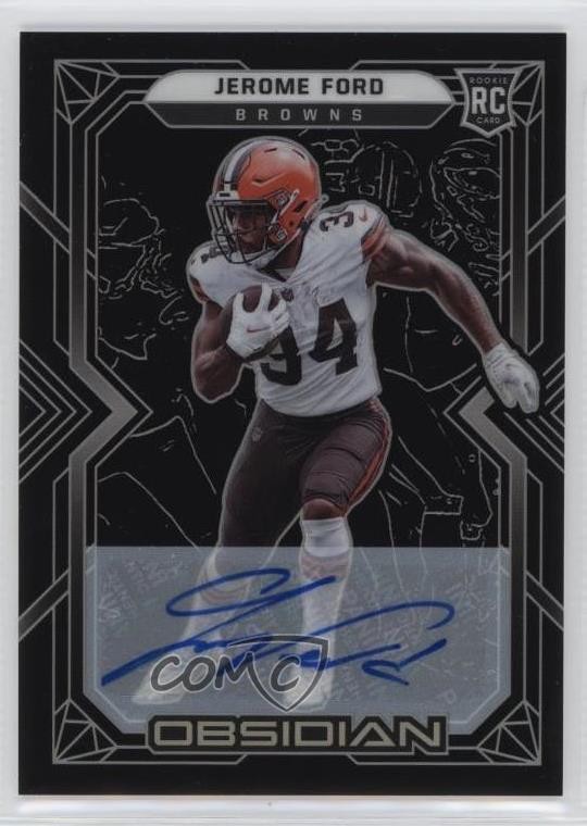 2022 Panini Obsidian Rookies Auto /199 Jerome Ford #146 Rookie Auto RC