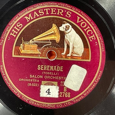 Salon Orchestra, Serenade, (Schubert), (Toselli) 78 RPM  Records