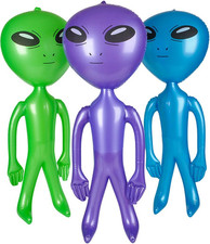 Set of 3 Assorted 36" Inflatable Martian Aliens Prop Toy Decorations