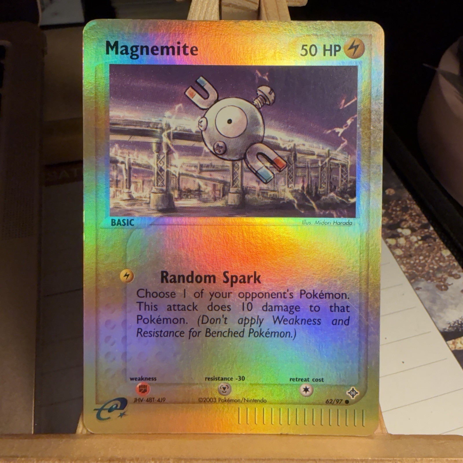 Magnemite 62/97 EX Dragon Reverse Holo Rare E-Reader Pokemon TCG NM