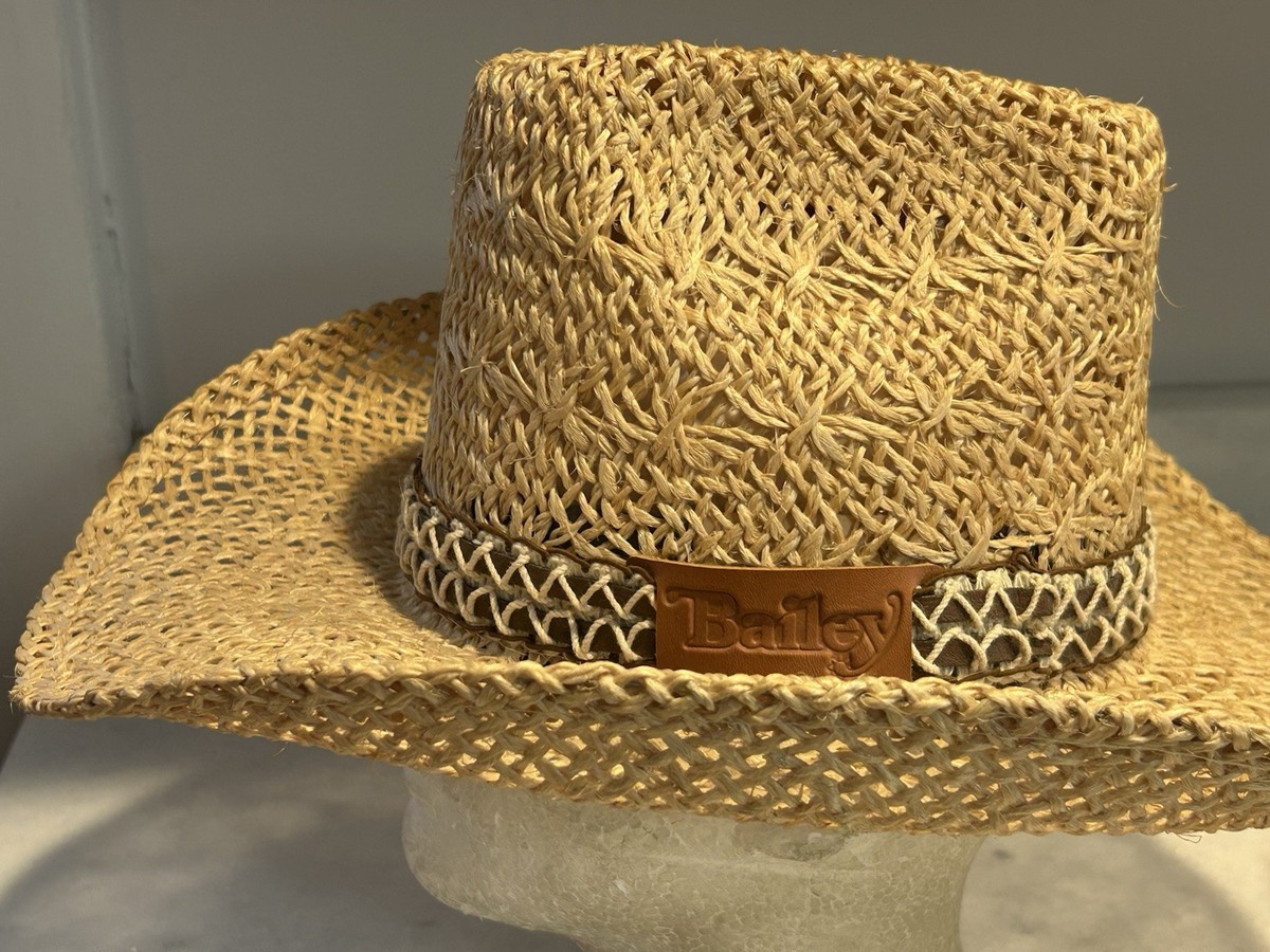 Bailey U-Rollit New West Stiff Straw Cowboy Hat Size 7 | eBay